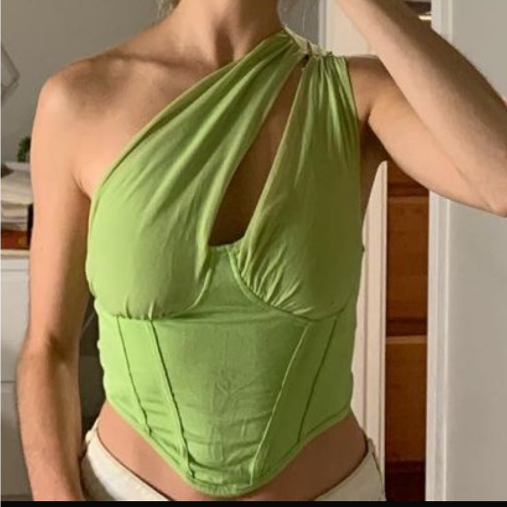 Green shirt corset size S